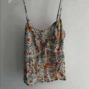 Billabong Floral Camisole in Blue and Yellow
